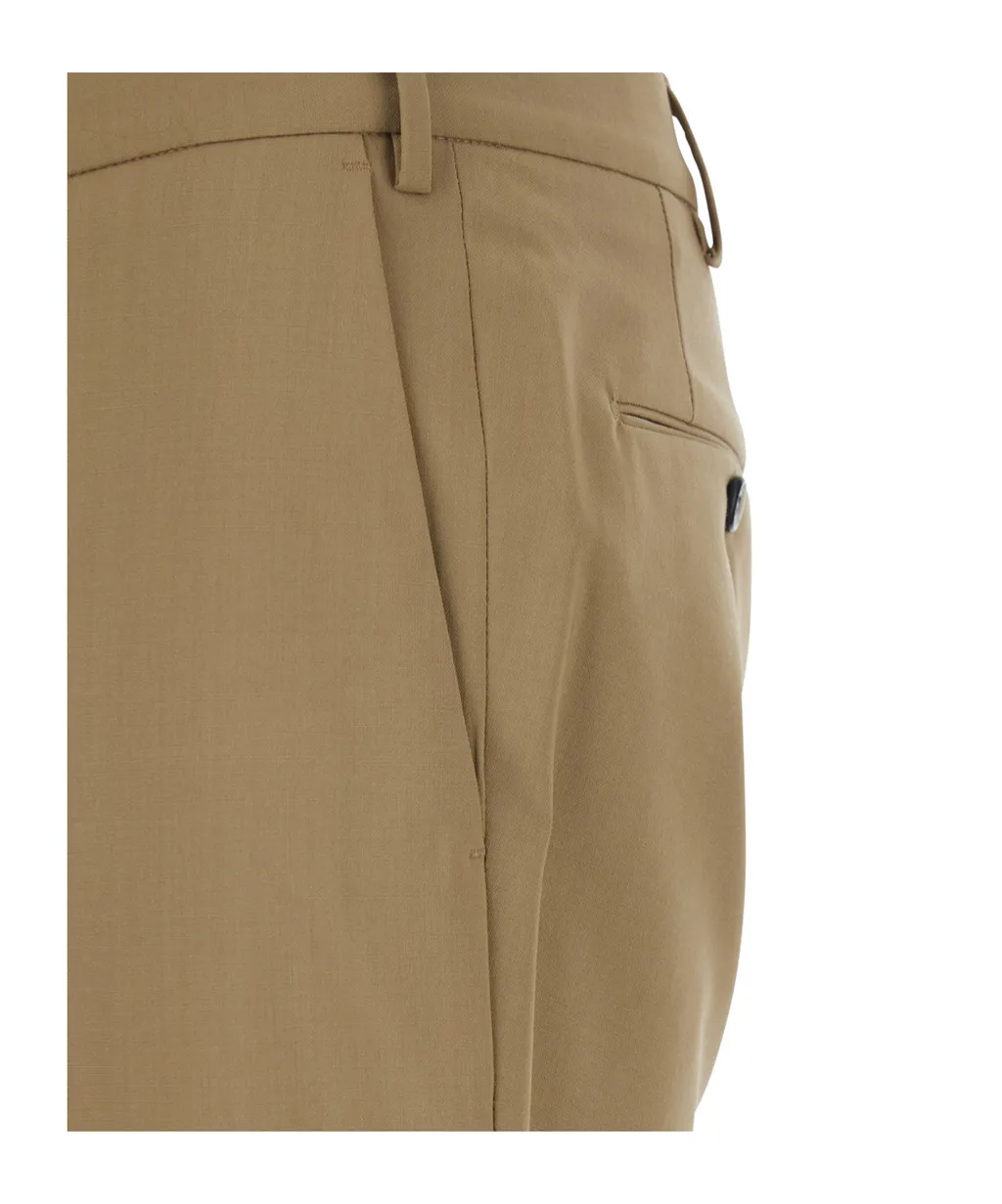 Pt Torino Pleated Straight-Leg Pants