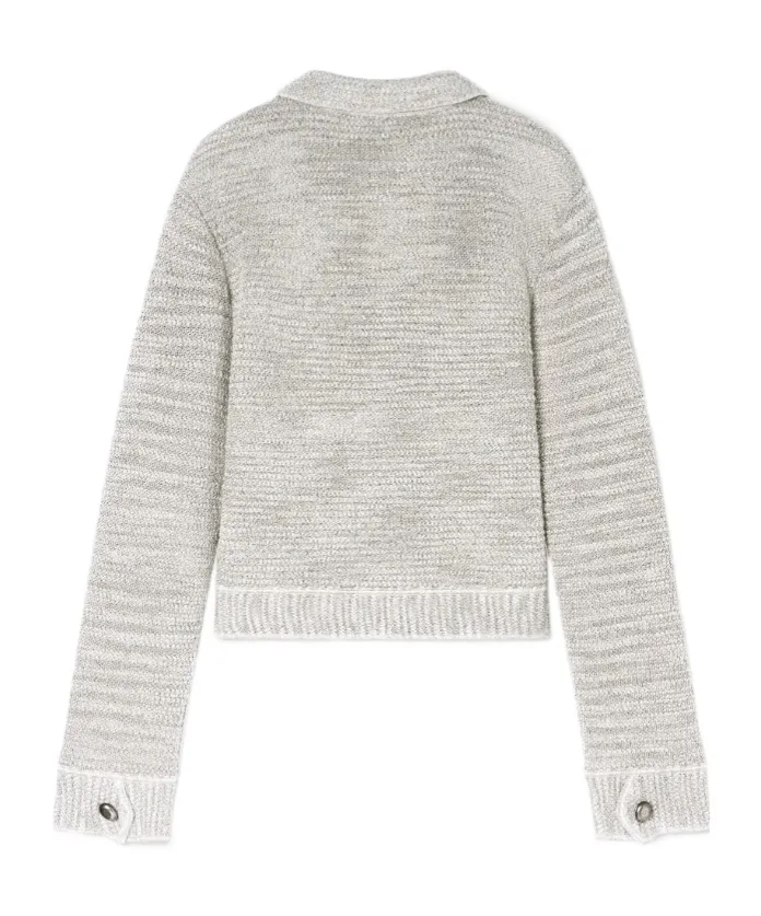 Viscose And Linen Knit Blouson