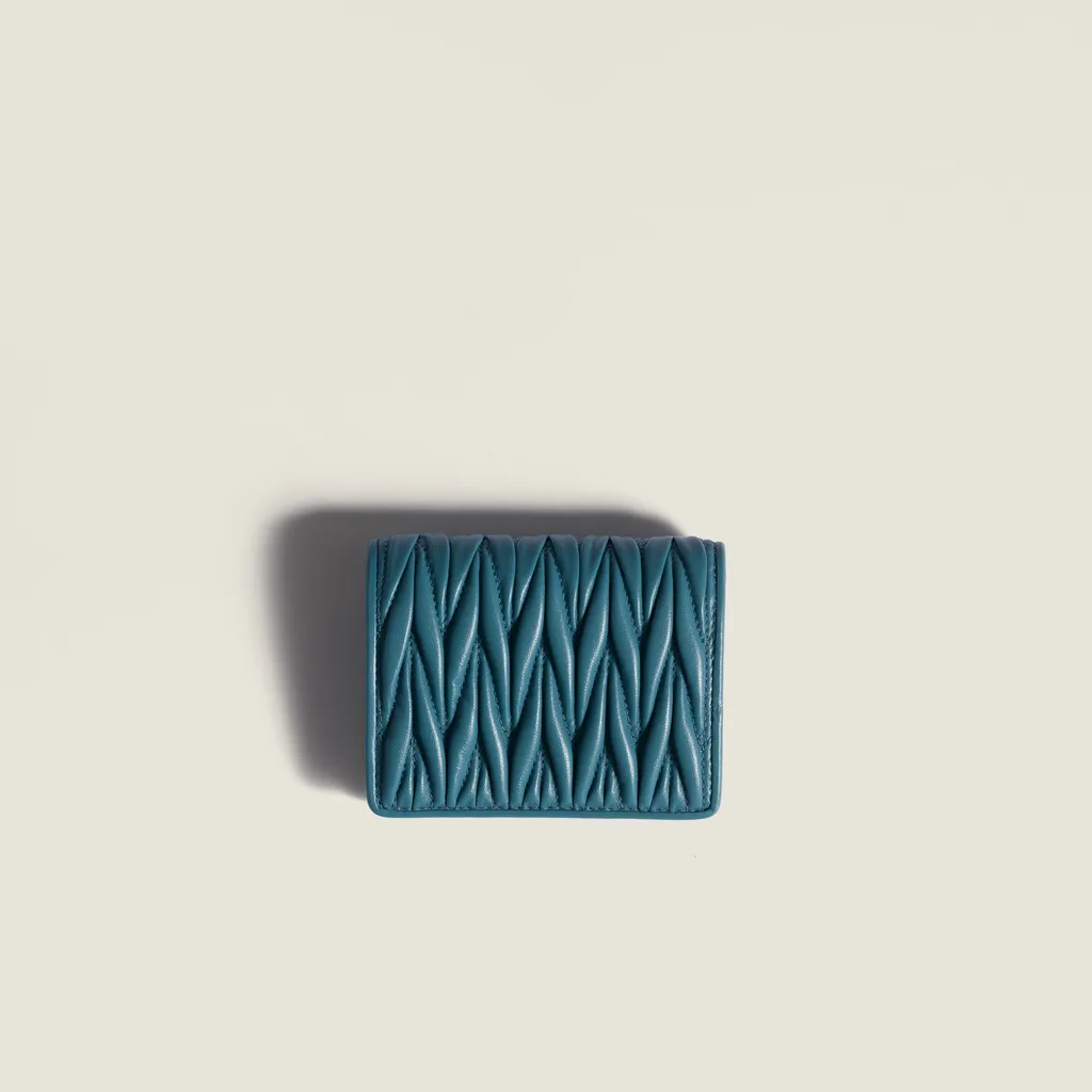 Miu Miu Logo-Lettering Matelassé Bi-Fold Wallet