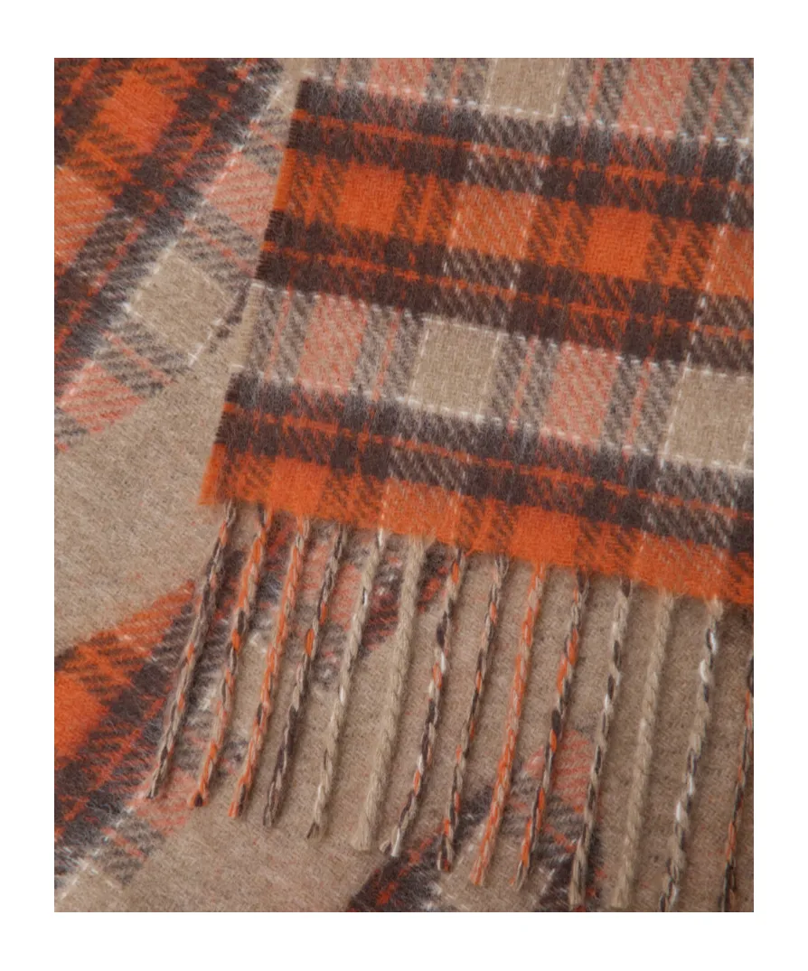 Checked Fringed Blanket