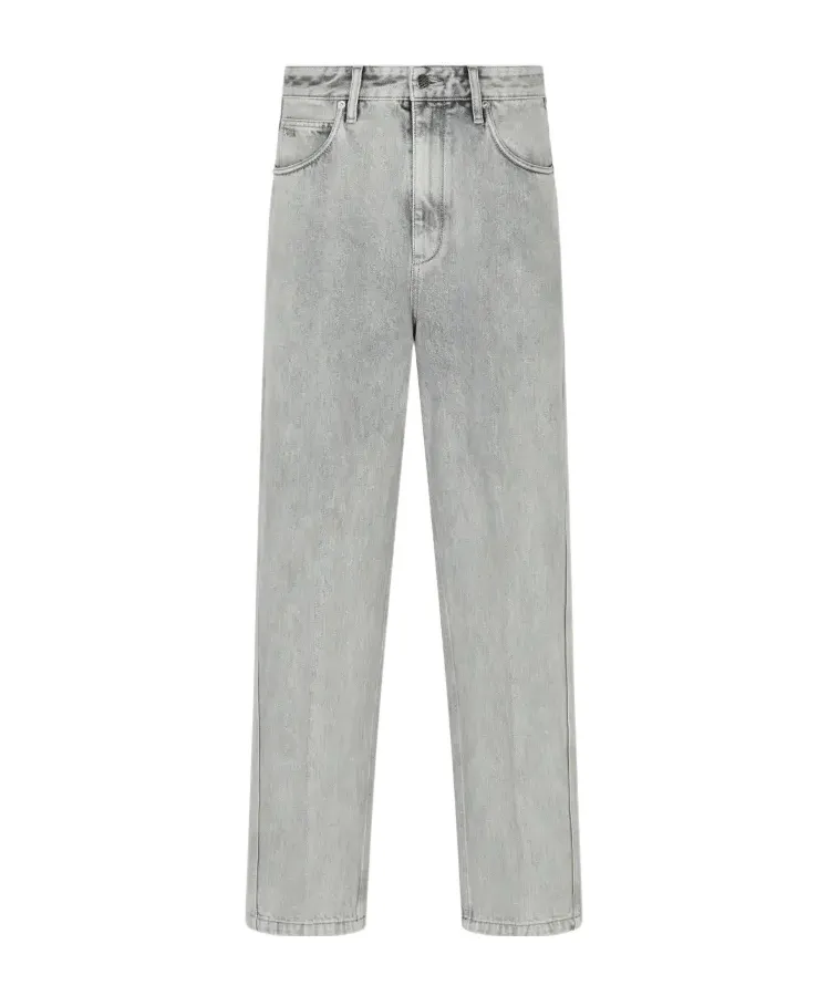 Emporio Armani Logo Patch Straight Hem Jeans