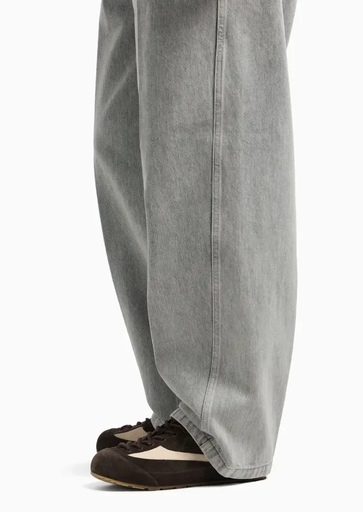 Emporio Armani Logo Patch Straight Hem Jeans
