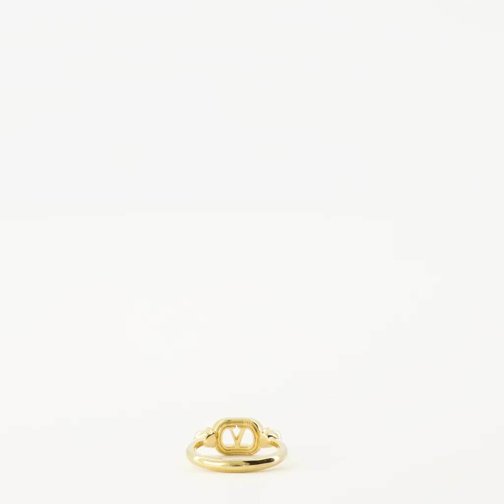 Valentino Ovalette Embellished Ring
