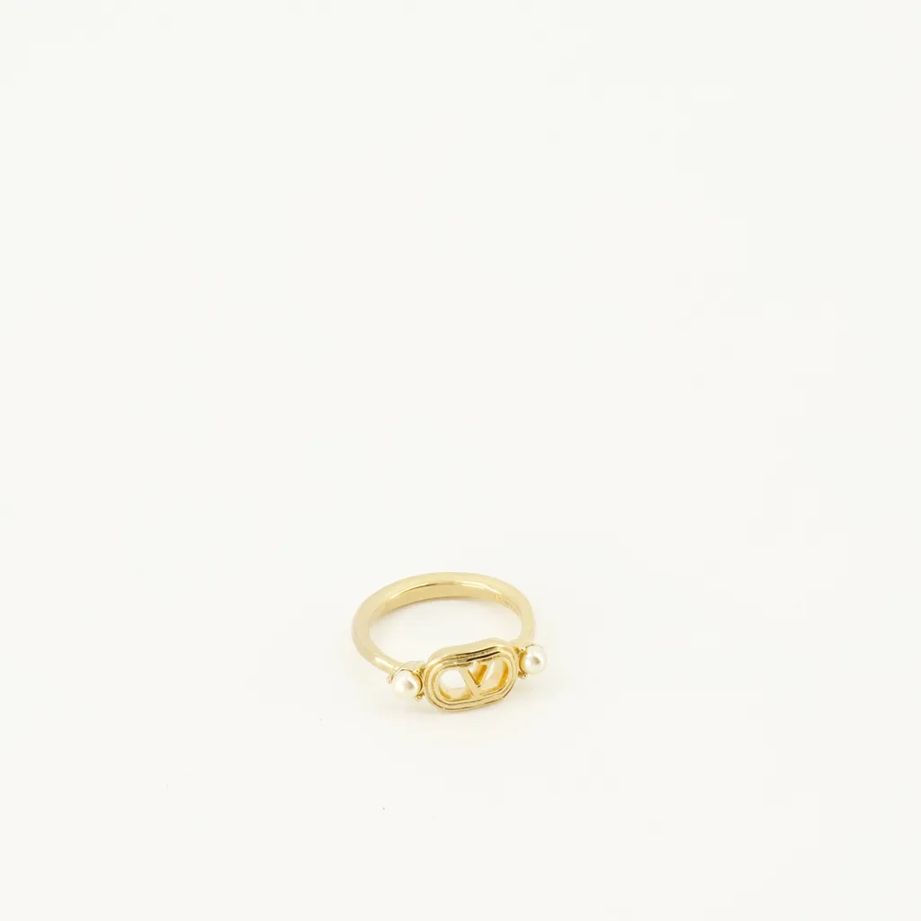 Valentino Ovalette Embellished Ring