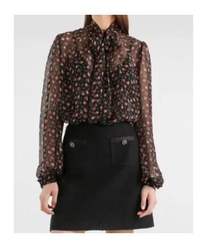 Dolce & Gabbana Small Rose-Printed Chiffon Top