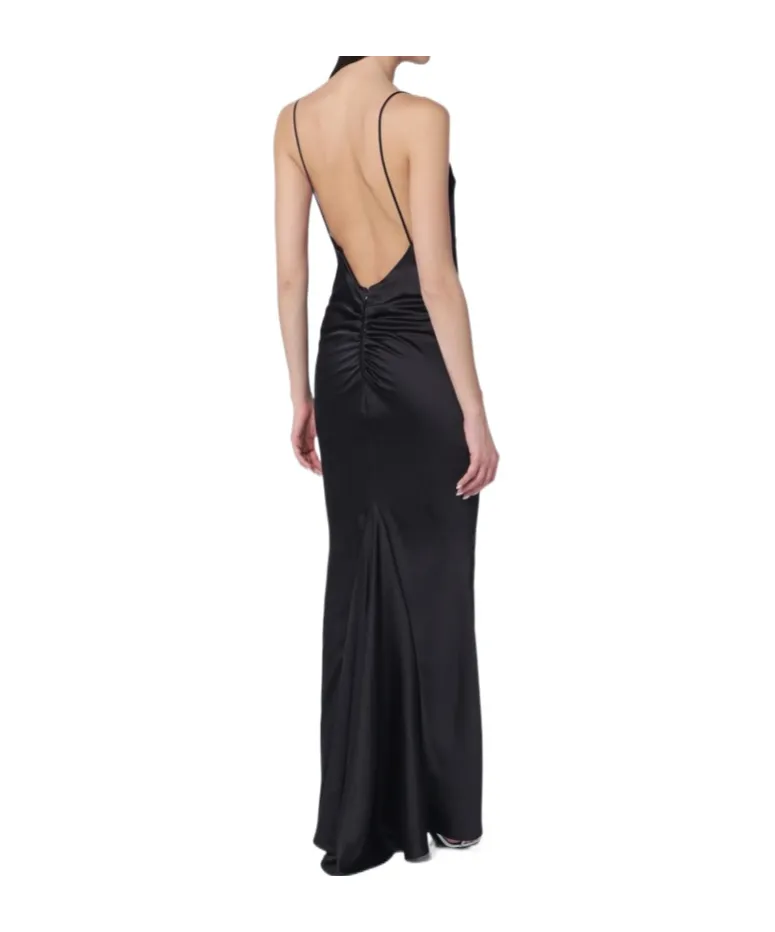 Black Ninfea Dress With Back Draping