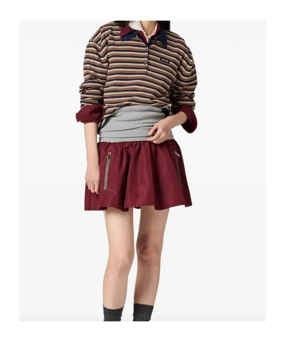 Miu Miu Elasticated Waistband Mini Skirt