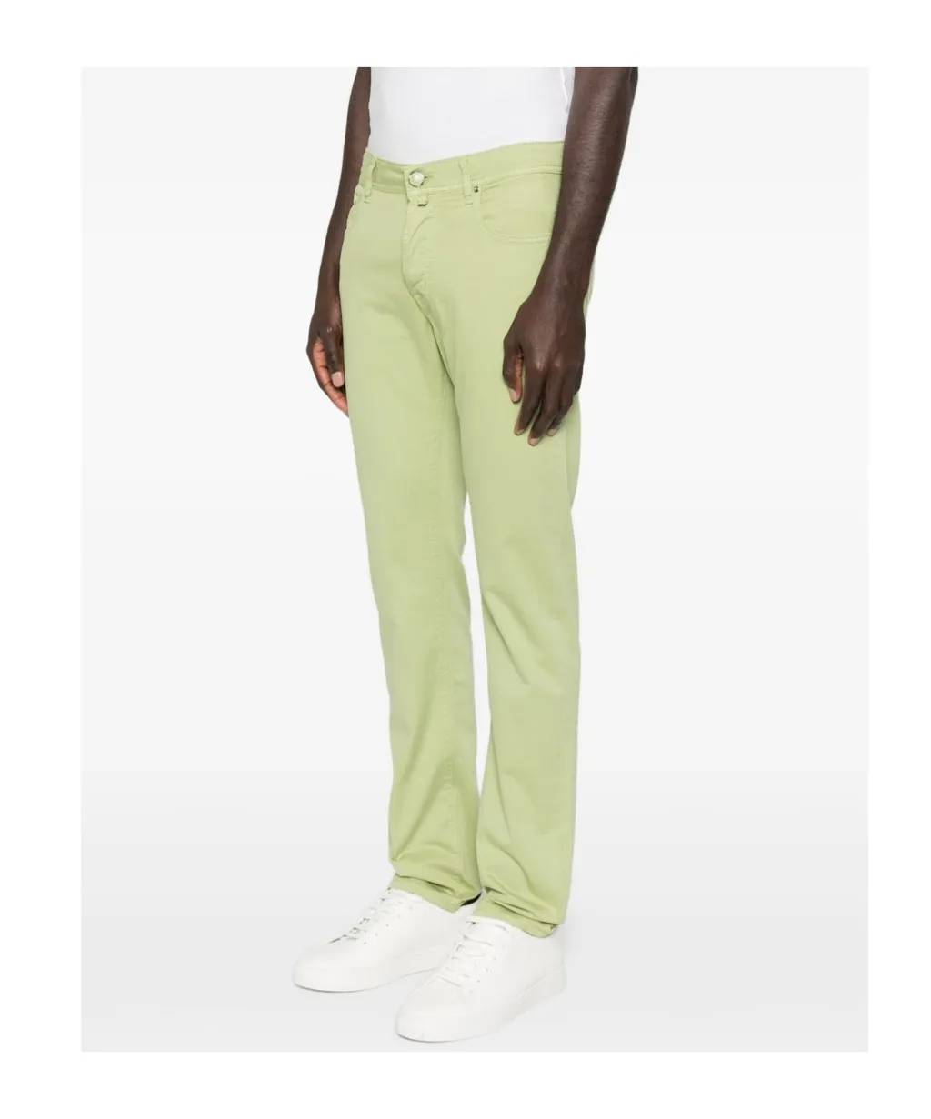 Buttoned Slim-Fit Jeans