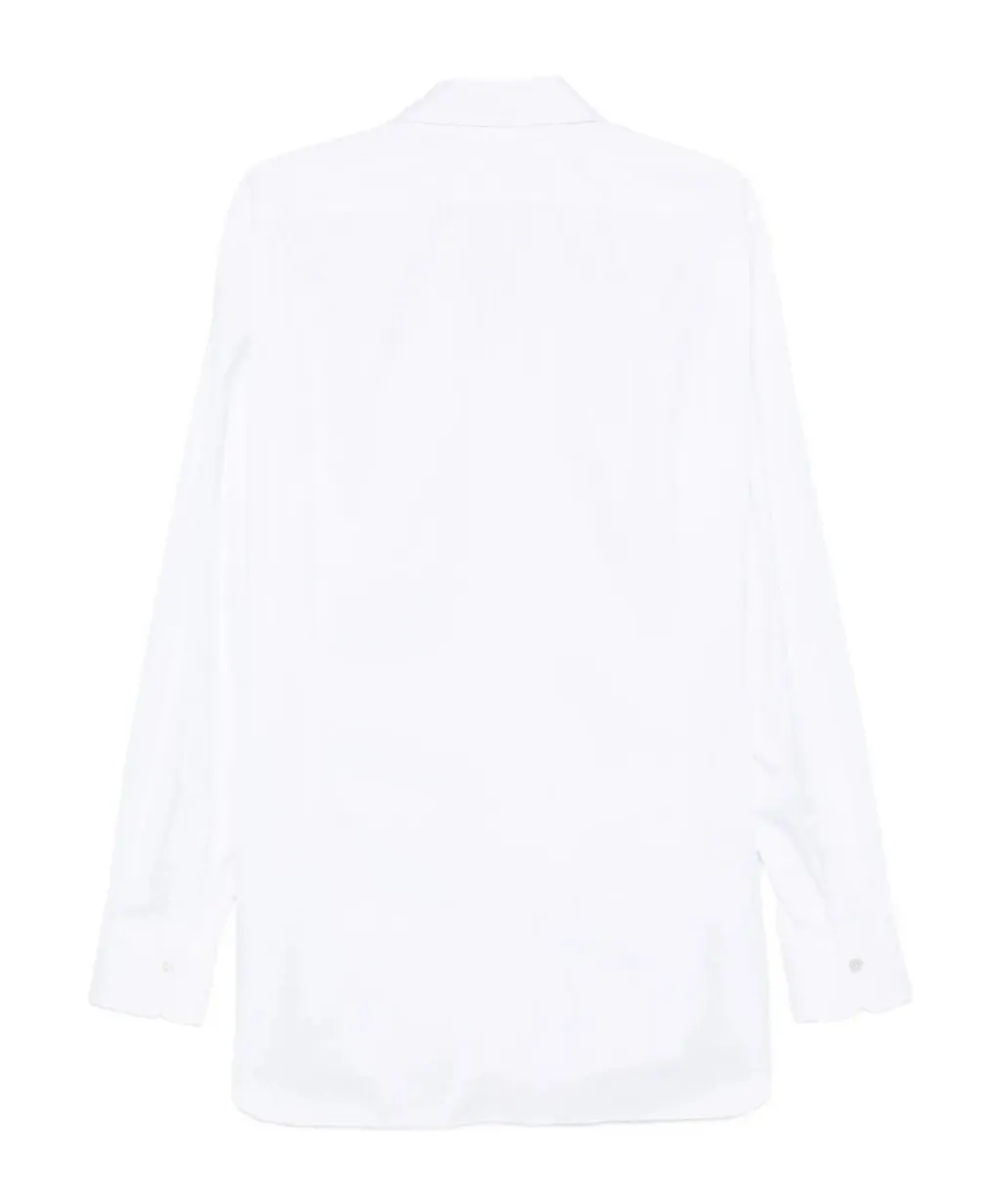 Kiton Long-Sleeved Curved Hem Shirt
