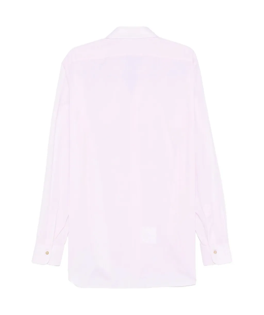 Kiton Long-Sleeved Curved Hem Shirt