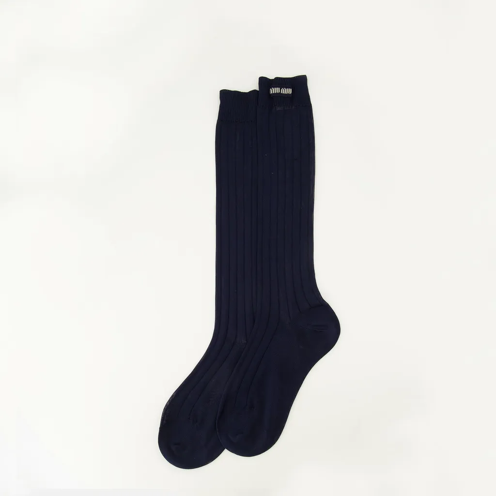 Logo Ribbed Socks