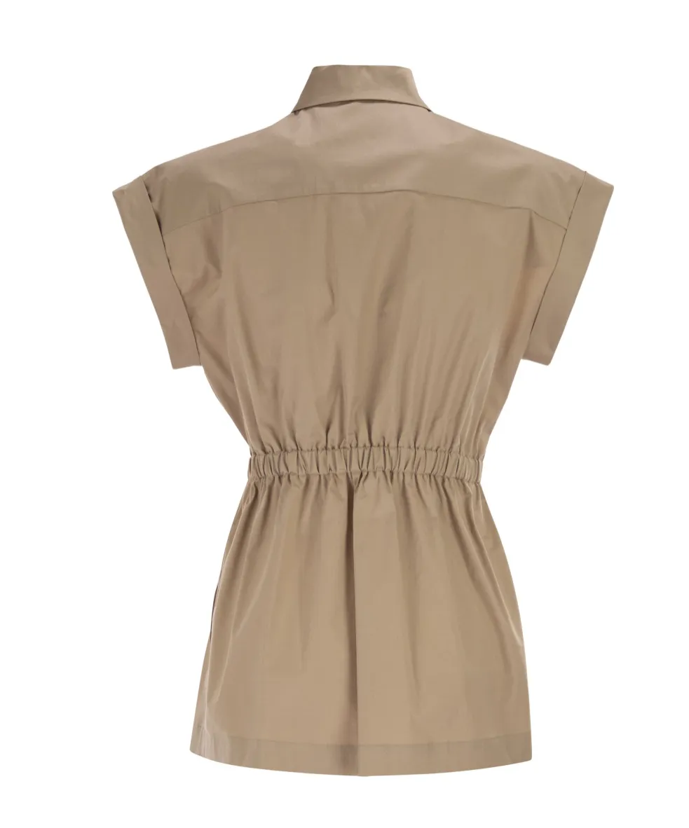 Peserico Drawstring Waist Sateen Shirt