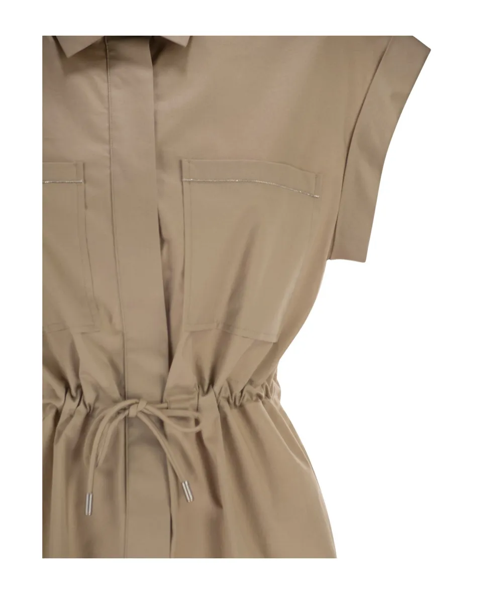 Peserico Drawstring Waist Sateen Shirt