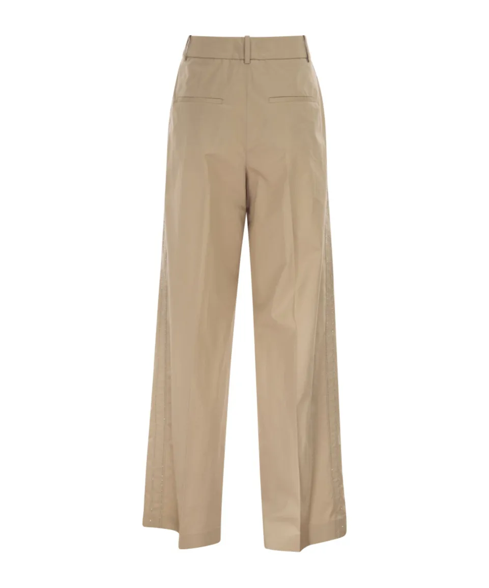 Peserico Pleated Stretch Sateen Trousers