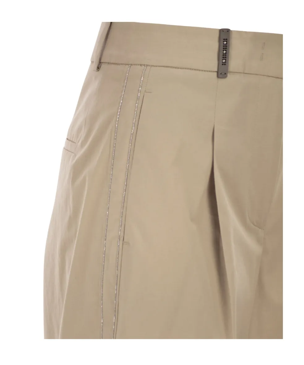 Peserico Pleated Stretch Sateen Trousers