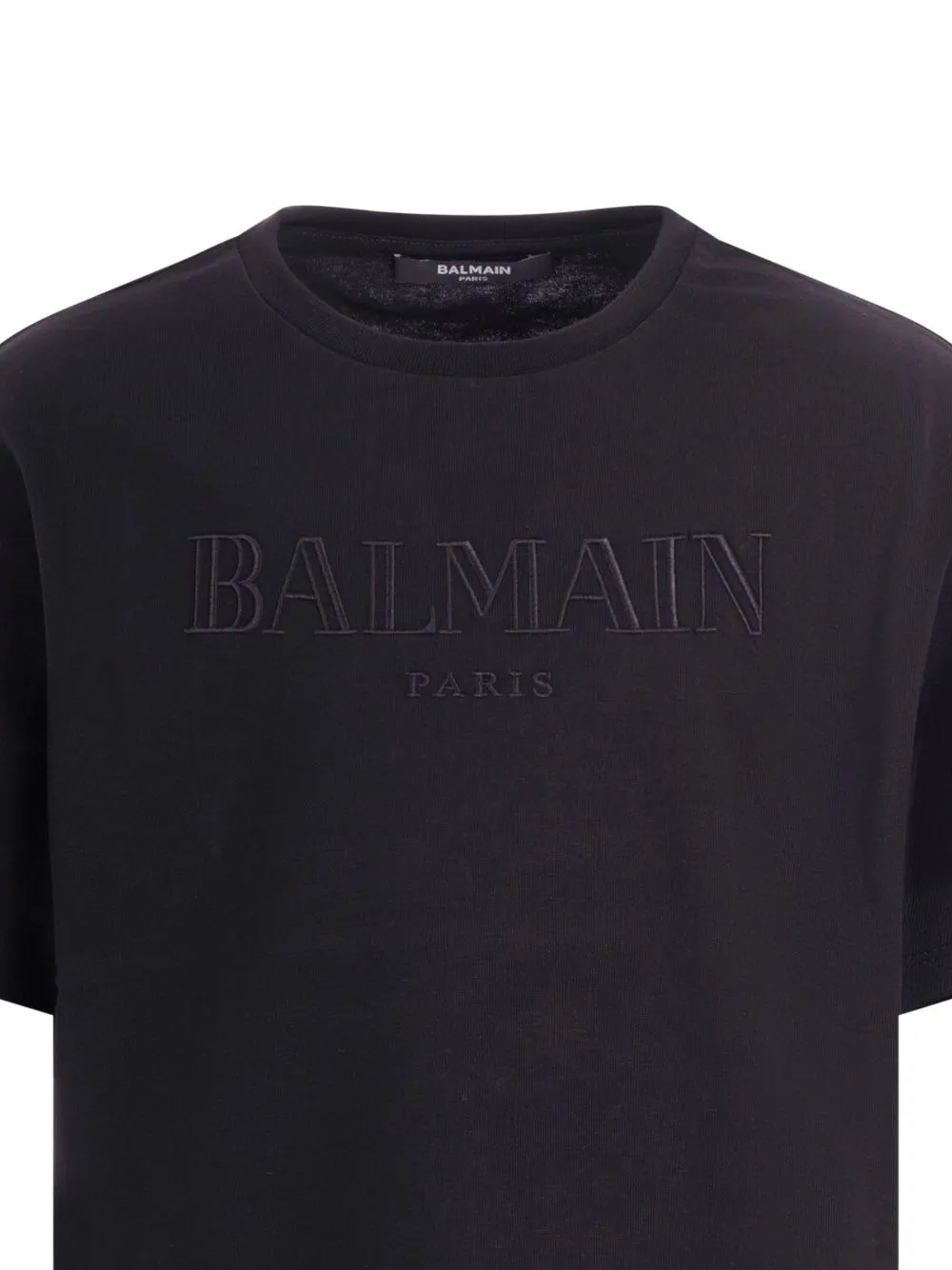 Balmain Kids Logo Embroidered Buttoned T-Shirt