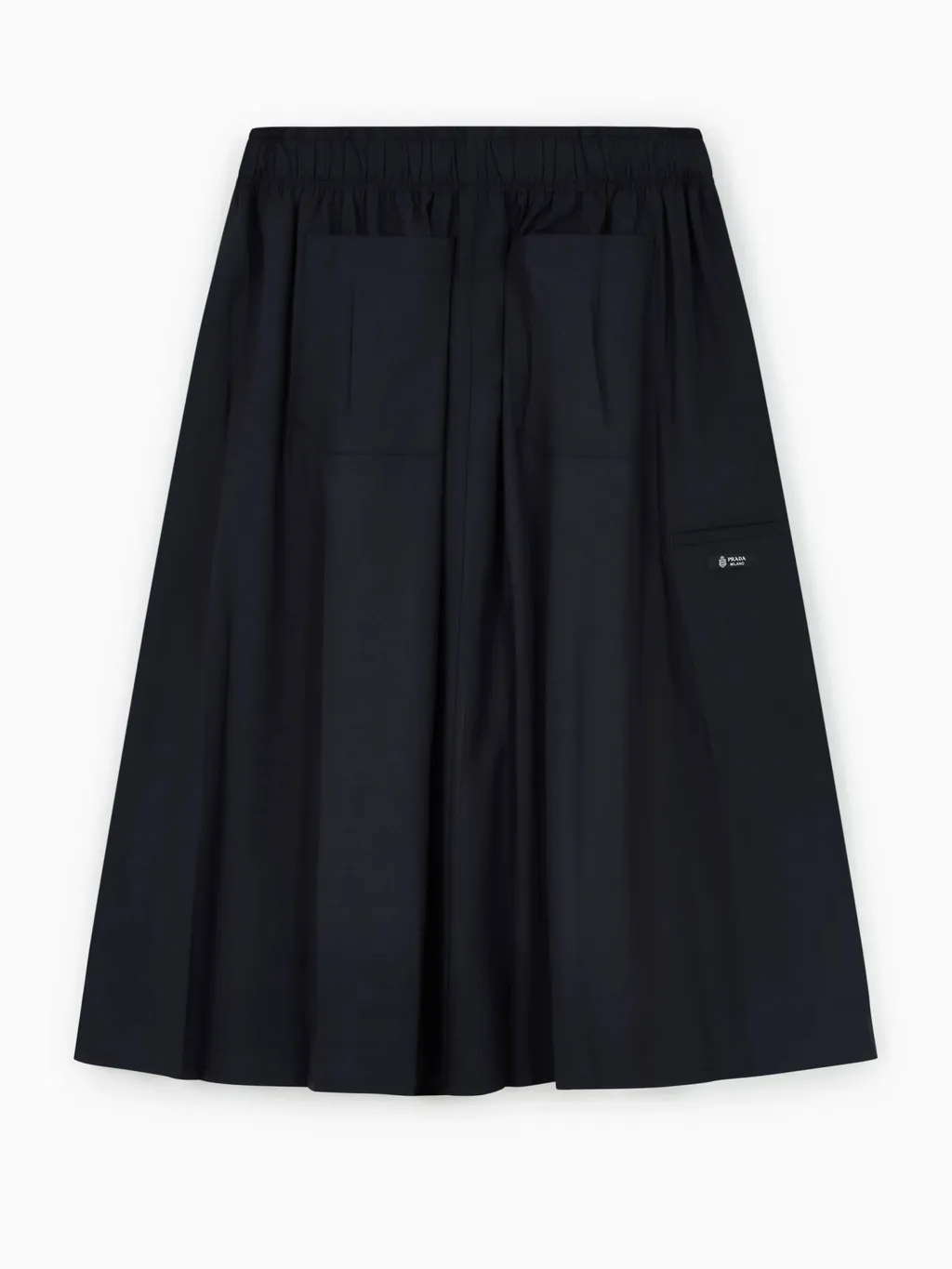 Elastic Waist Midi Skirt