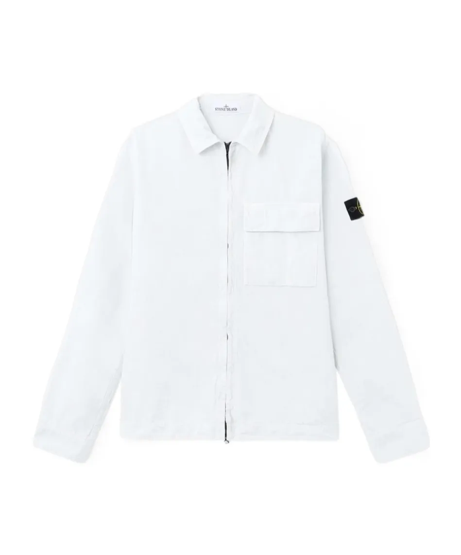 Stone Island Logo Patch Pocket Detail Shirt