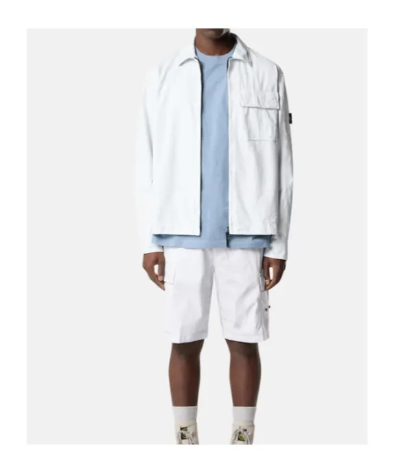 Stone Island Logo Patch Pocket Detail Shirt