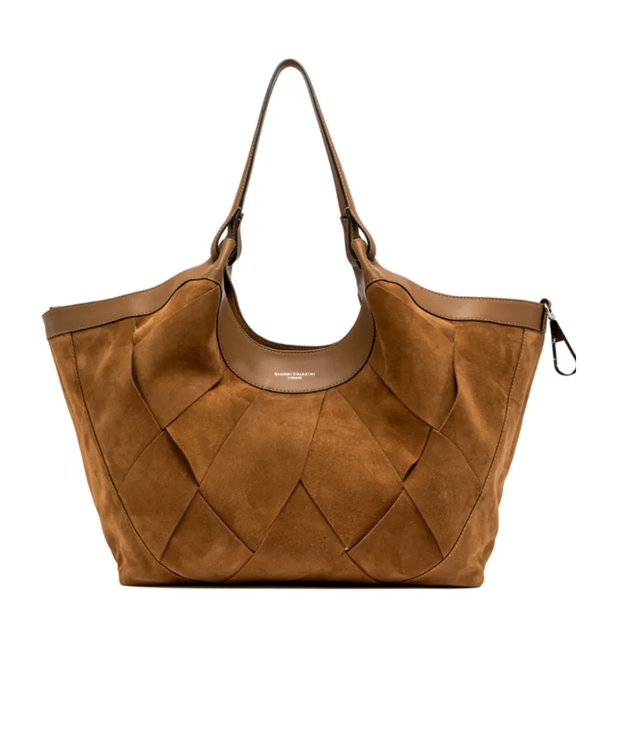 Woven-Effect Shoulder Bag