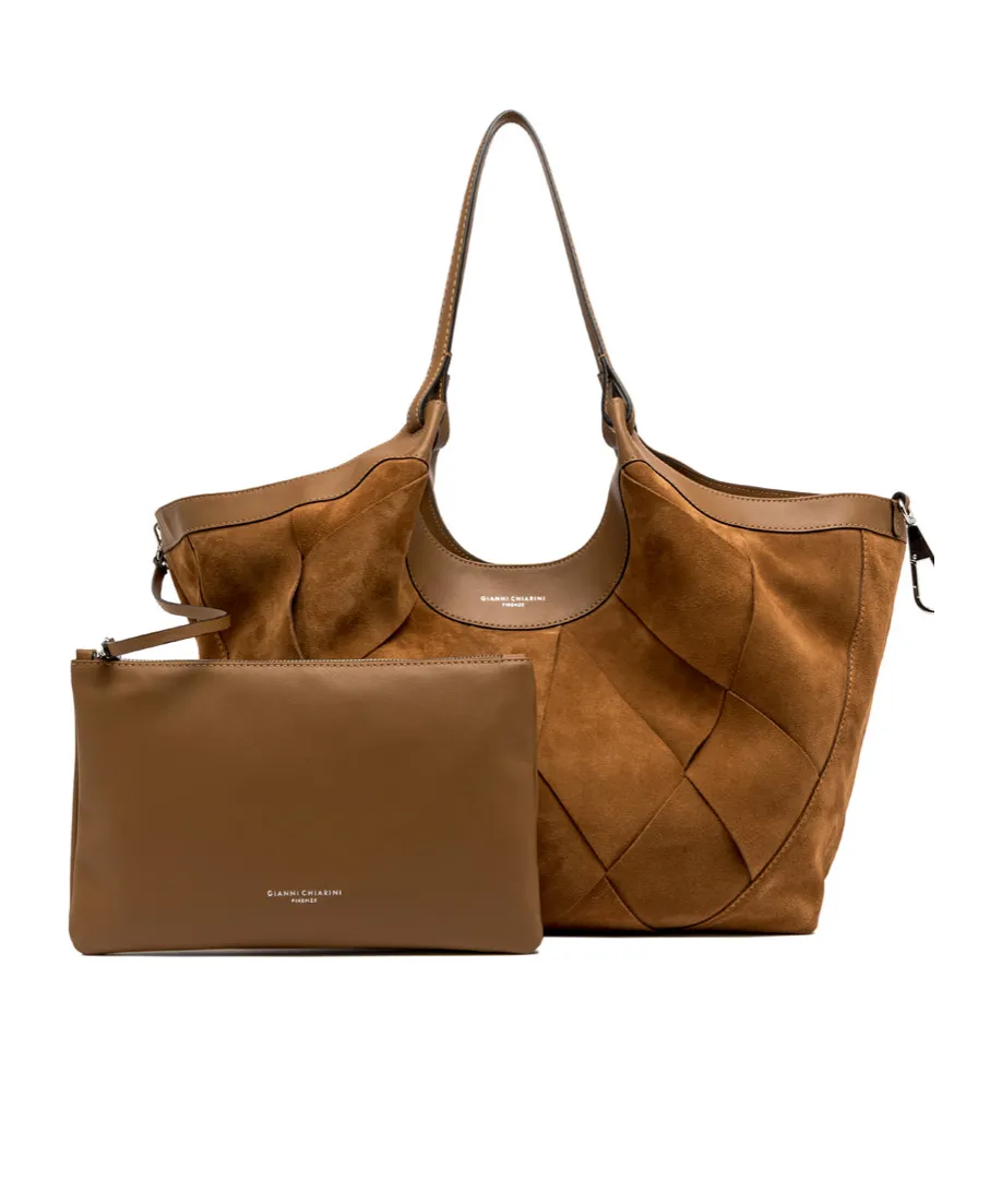 Woven-Effect Shoulder Bag