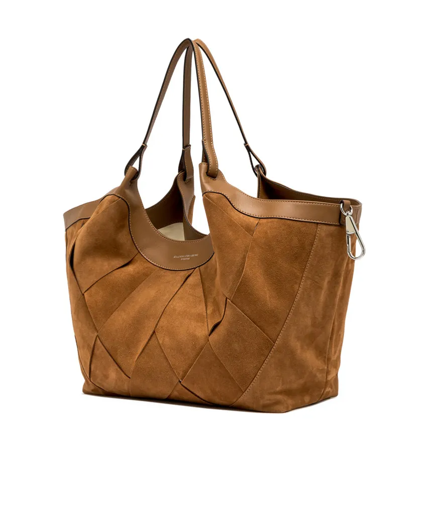 Woven-Effect Shoulder Bag