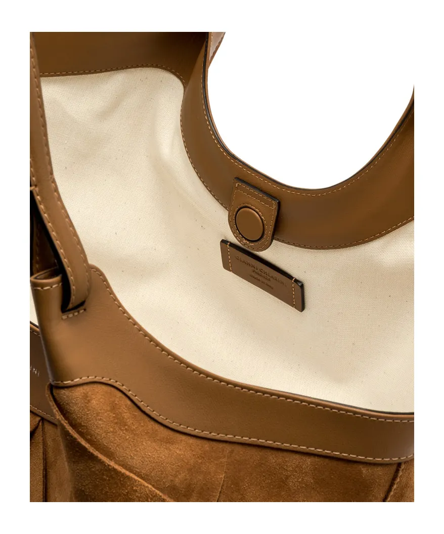 Woven-Effect Shoulder Bag