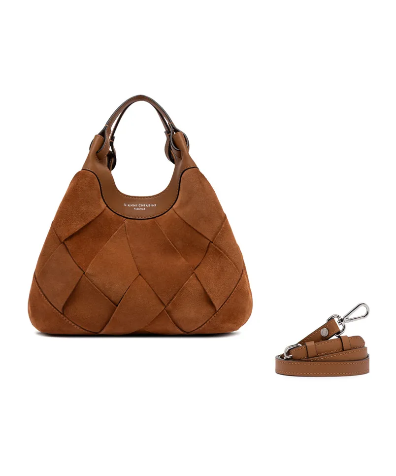 Dua Woven Leather Shoulder Bag