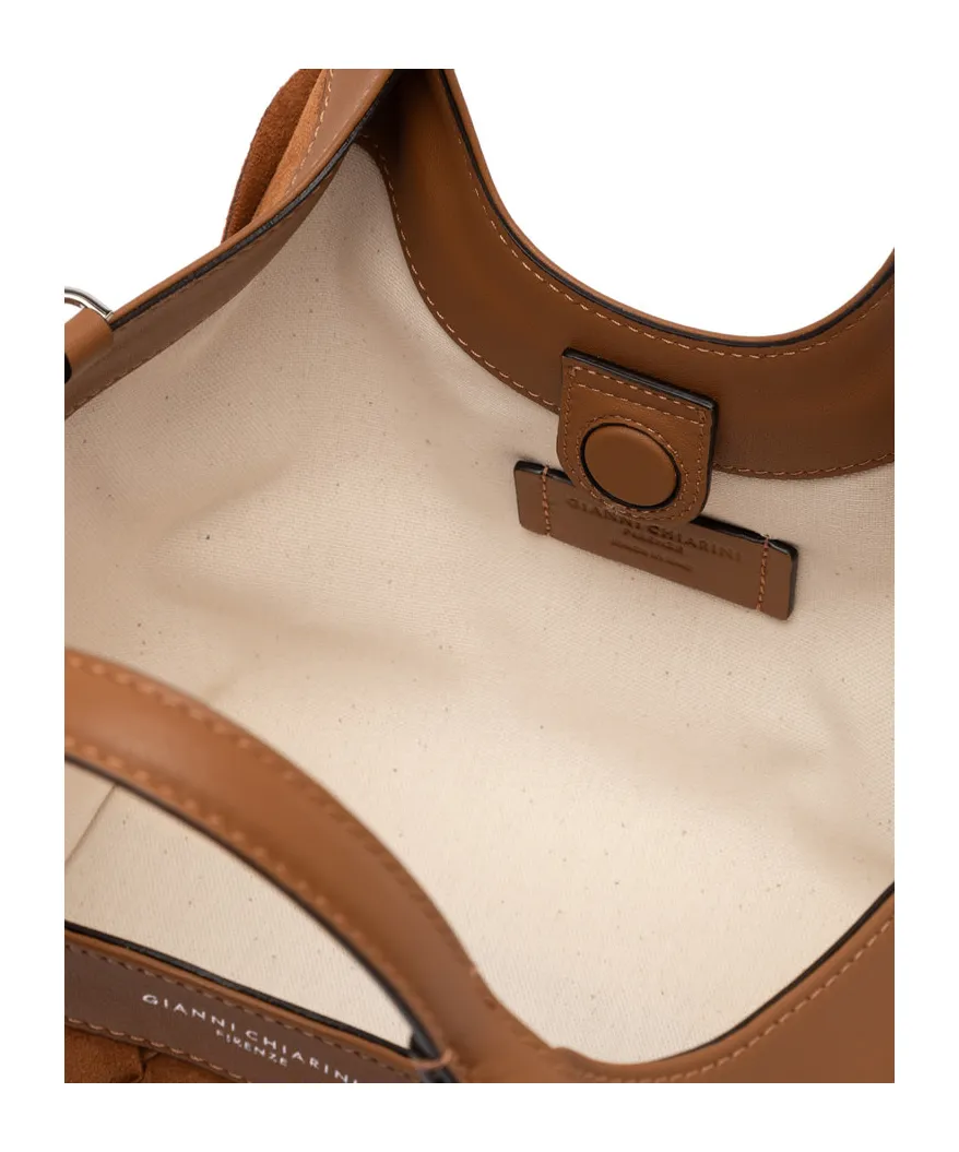 Dua Woven Leather Shoulder Bag