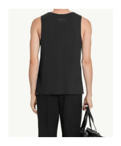 Ribbed Logo-Plaque Tank Top