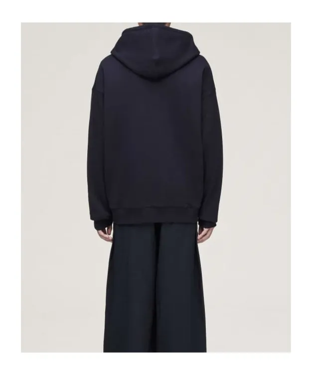 Y-3 Logo Printed Crewneck Hoodie
