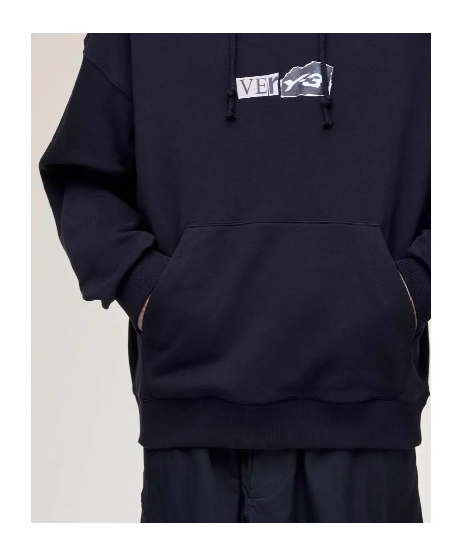 Y-3 Logo Printed Crewneck Hoodie