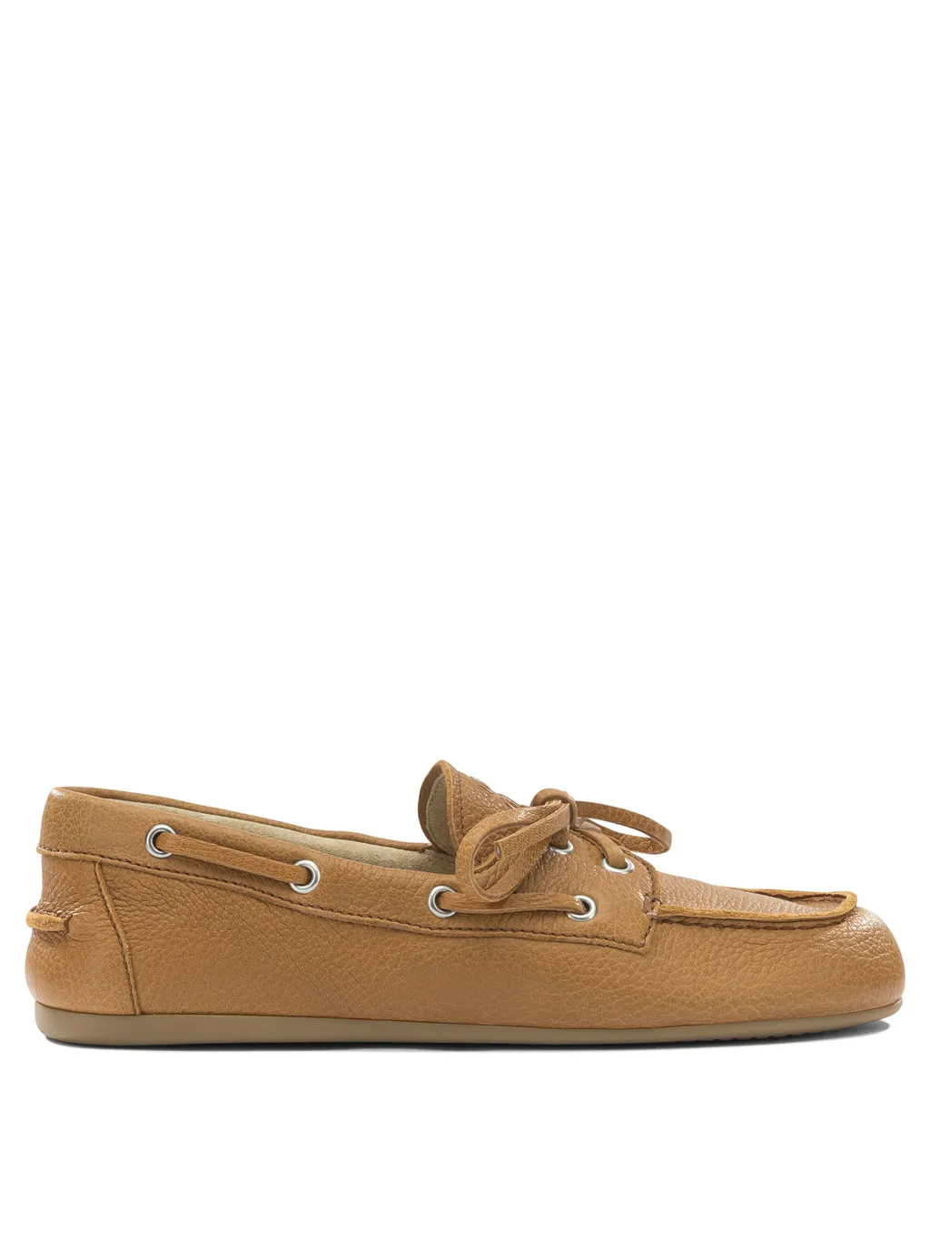 Tie Detail Leather Lace-Up Shoes