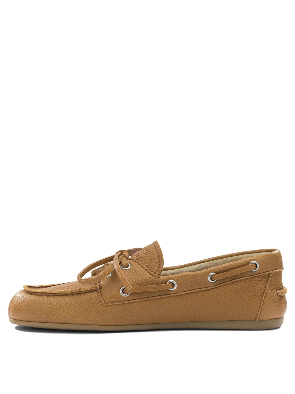 Tie Detail Leather Lace-Up Shoes
