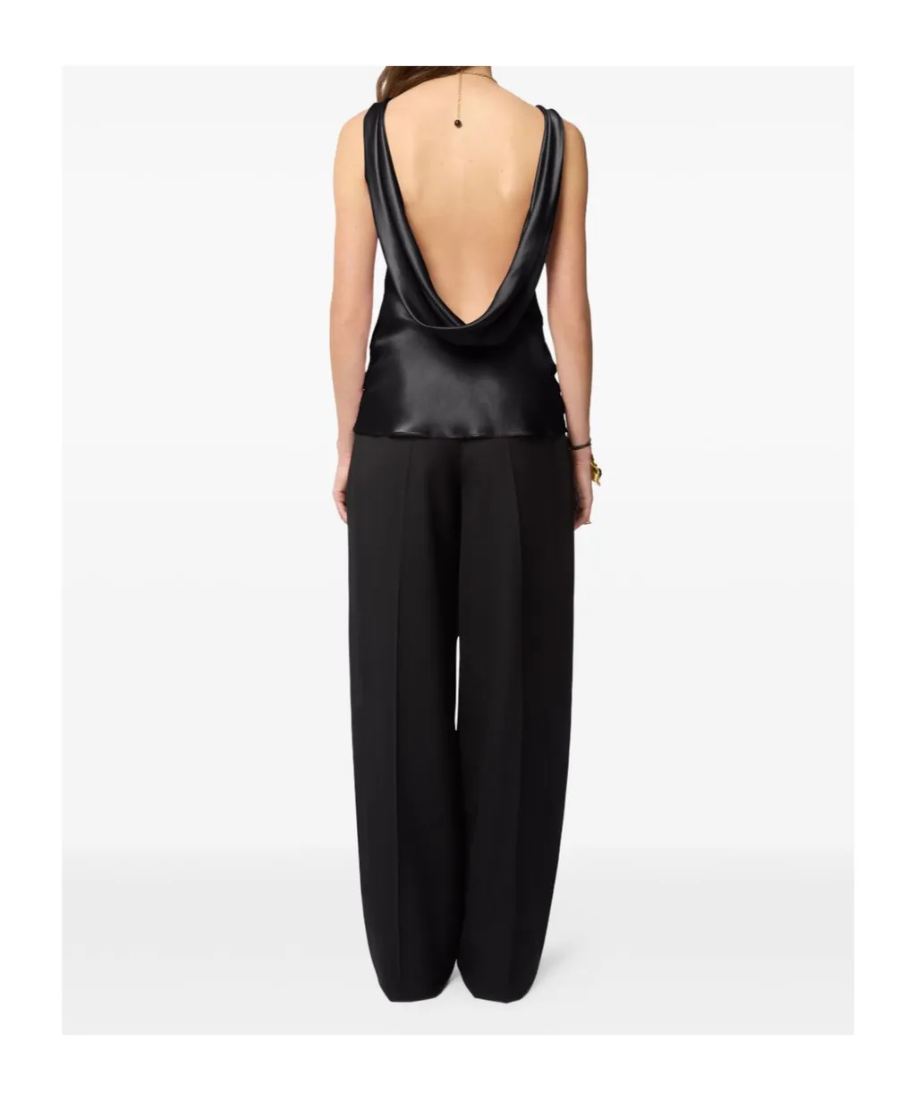 Drapped Satin Top