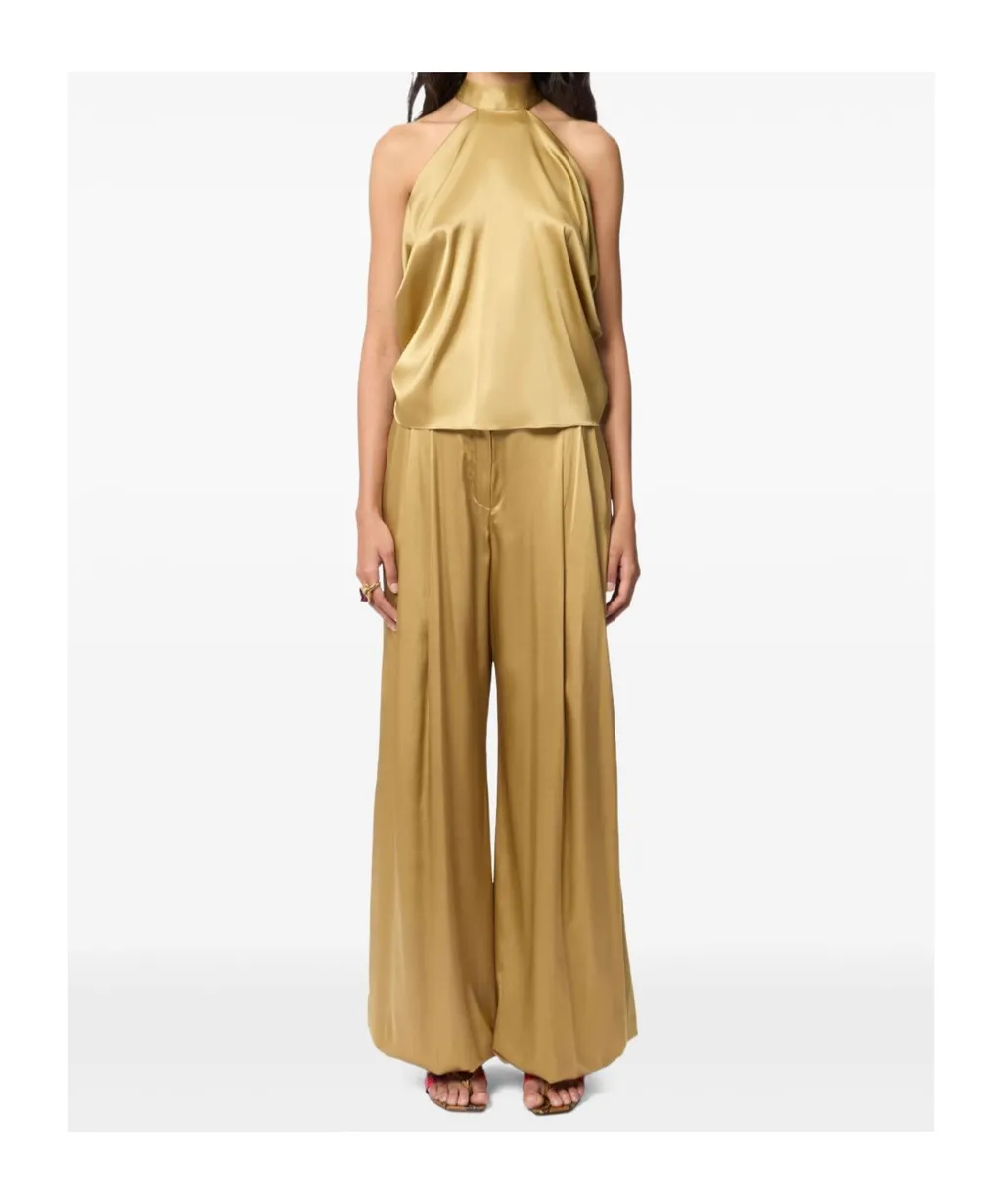 Halterneck Satin Blouse