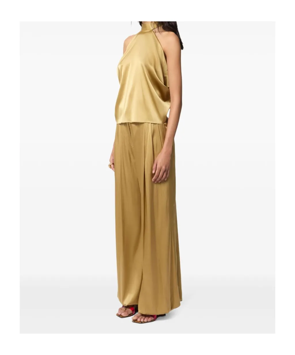 Halterneck Satin Blouse