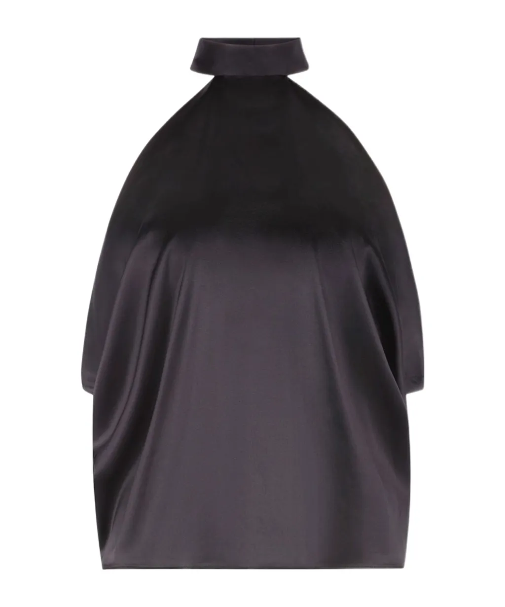Halterneck Satin Blouse