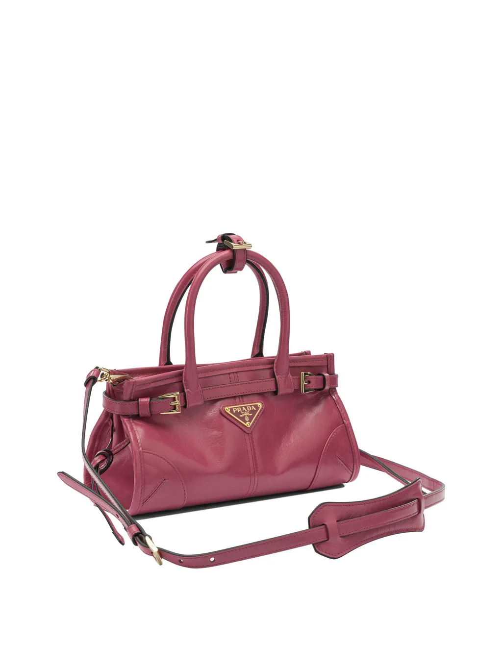 Buckle Leather Shoulder Bag