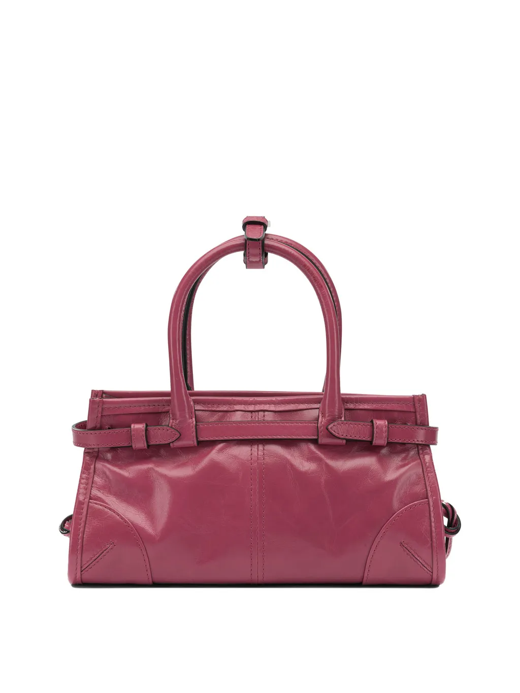 Buckle Leather Shoulder Bag