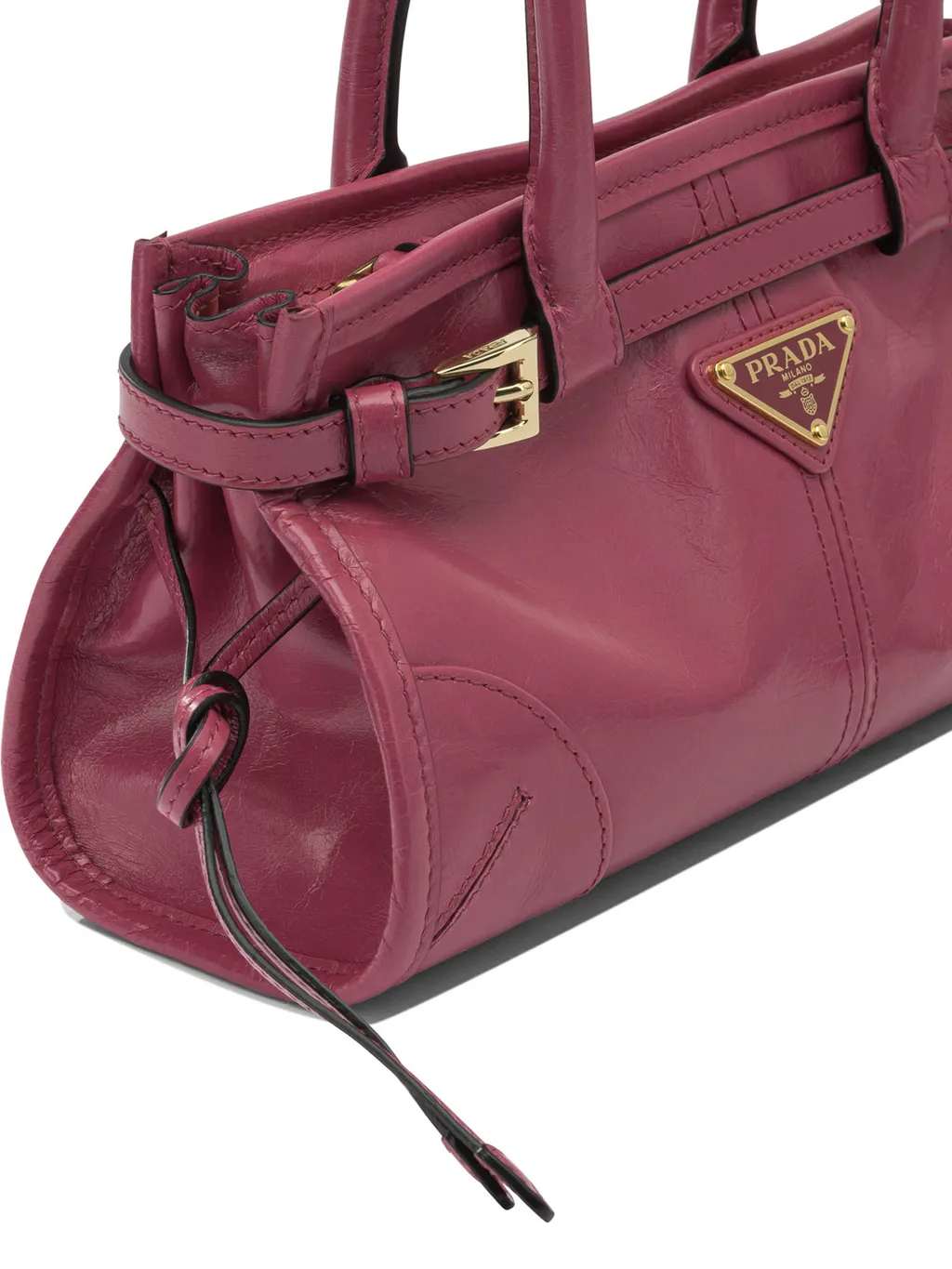 Buckle Leather Shoulder Bag