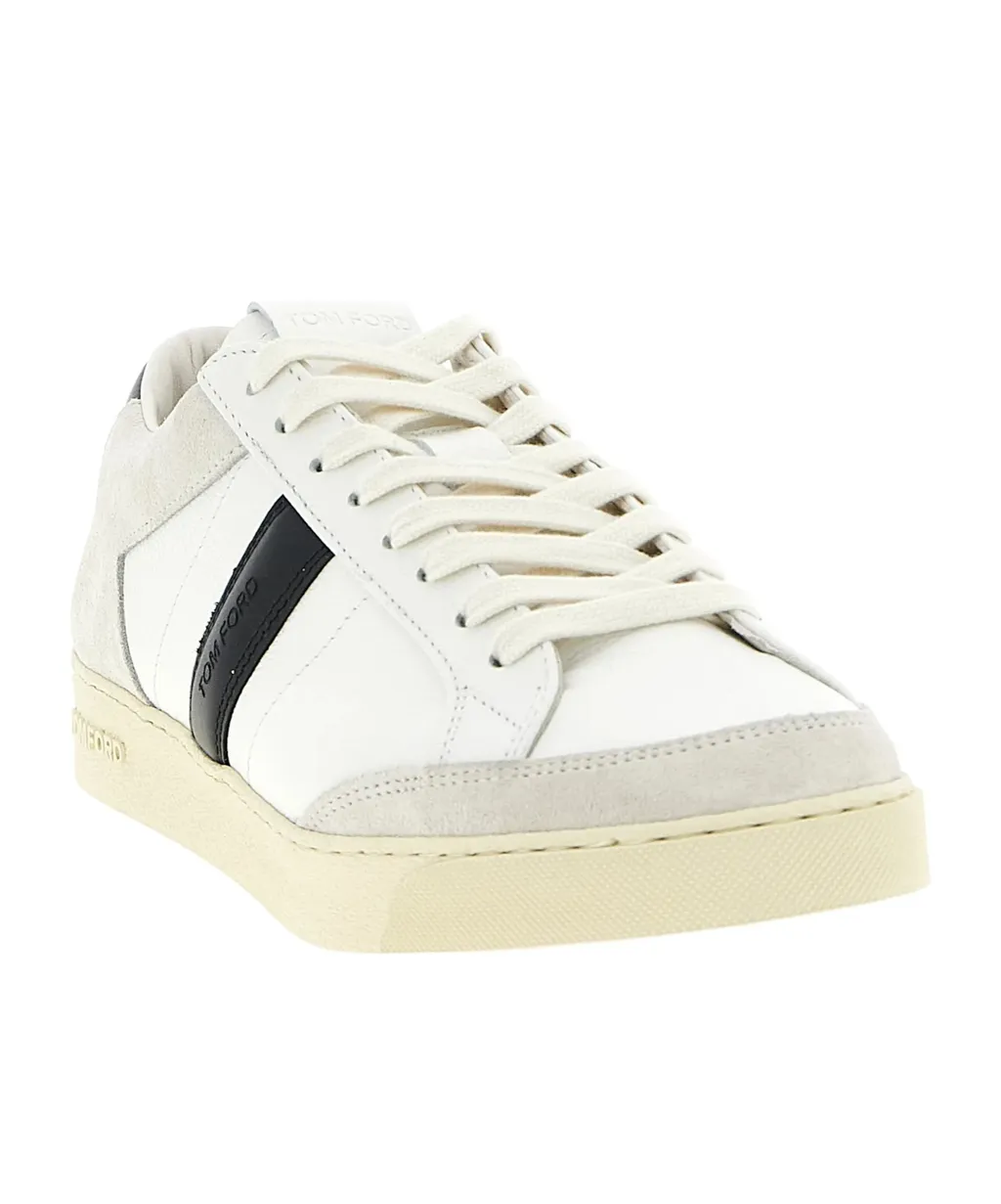 Tom Ford	Logo Debossed Lace-Up Sneakers