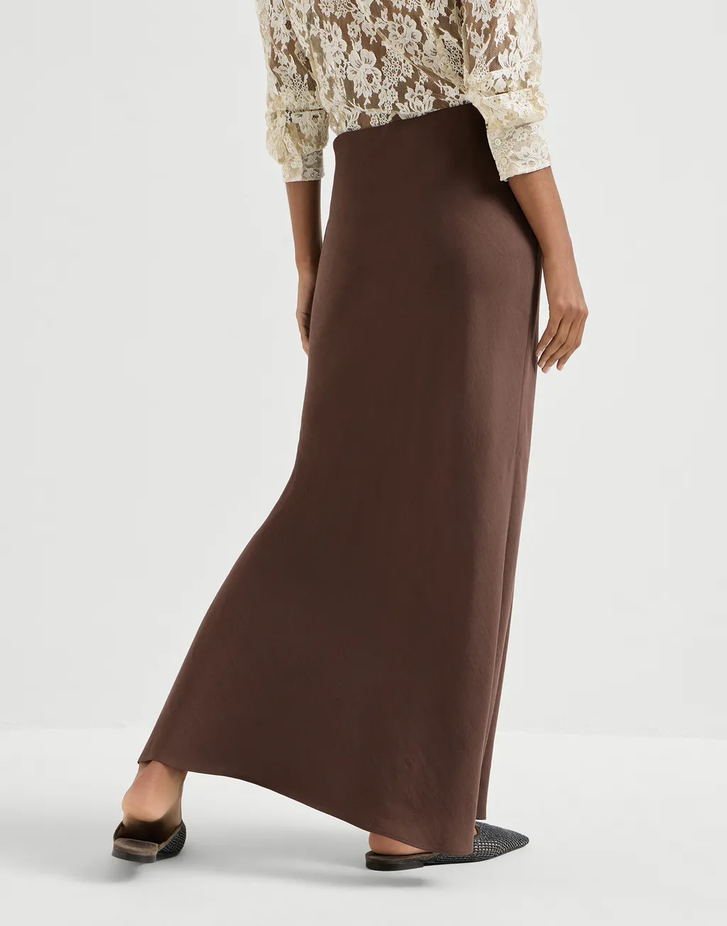 Slit-Detail Maxi Skirt