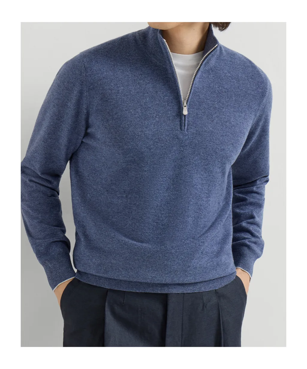 Half-Zip Cashmere Sweater