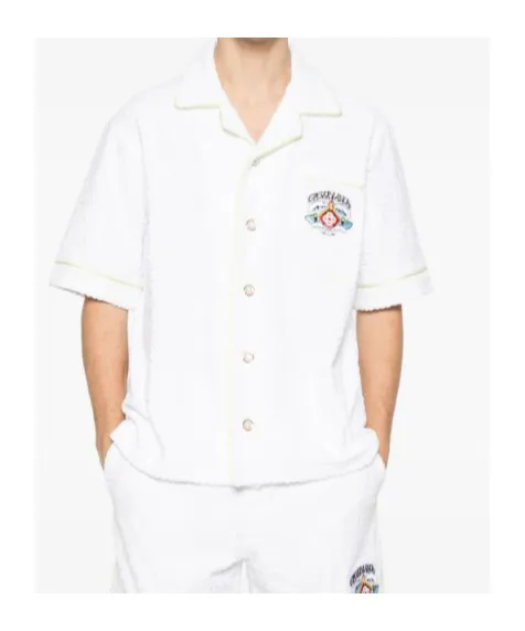 Casablanca Short-Sleeved Towelling Shirt