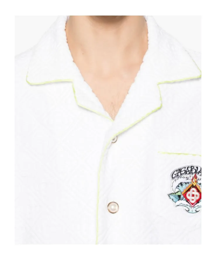Casablanca Short-Sleeved Towelling Shirt