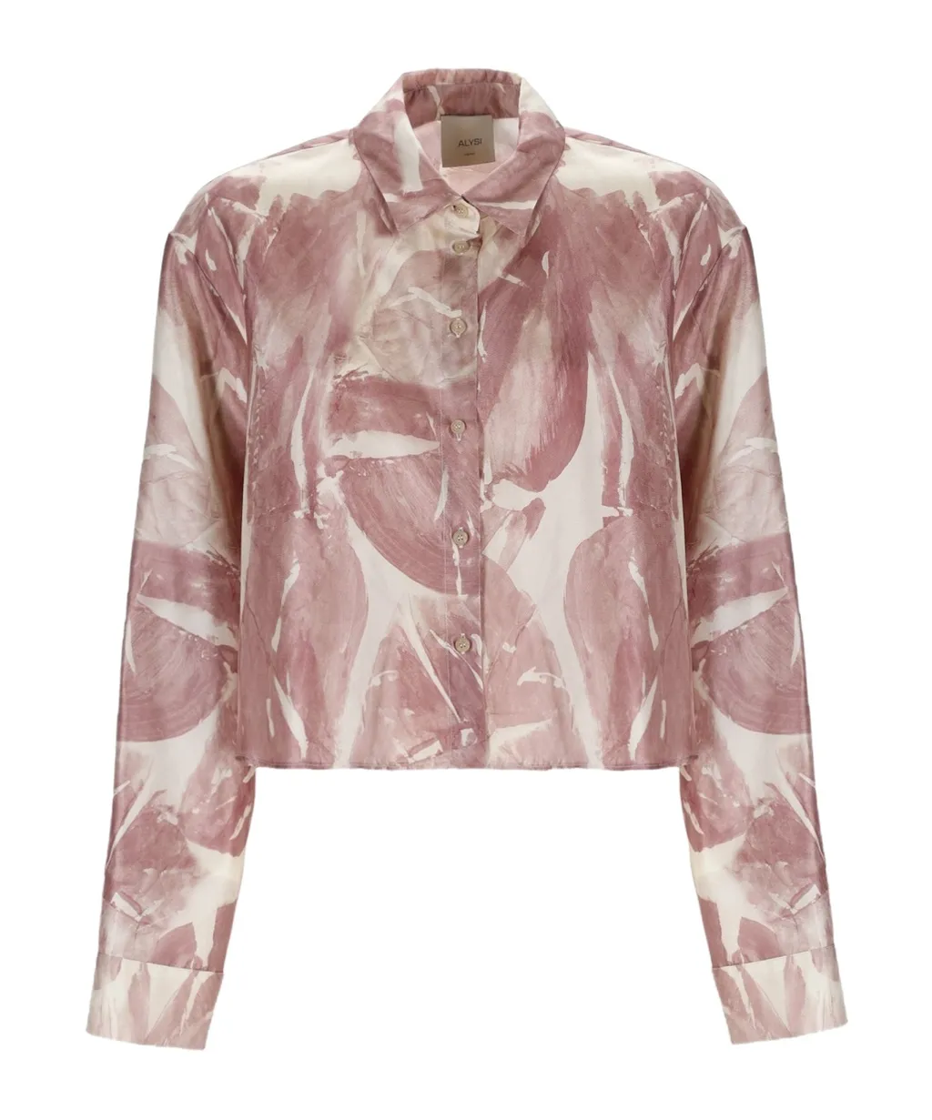 Alysi Printed Cropped Shirt