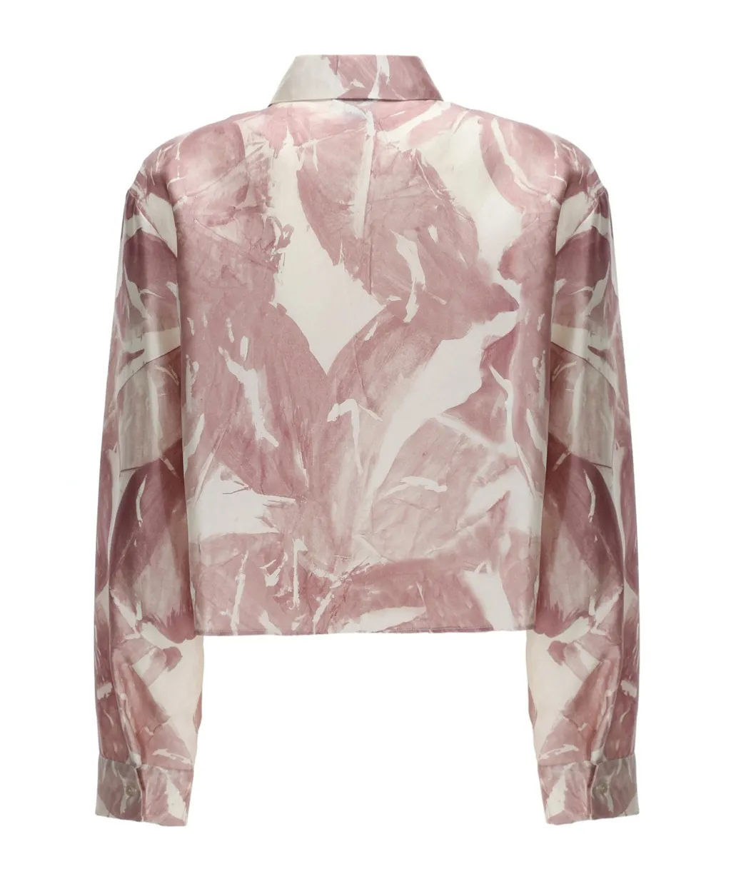 Alysi Printed Cropped Shirt