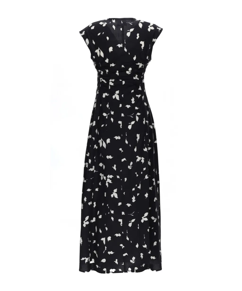Alysi Printed V-Neck Maxi Dress