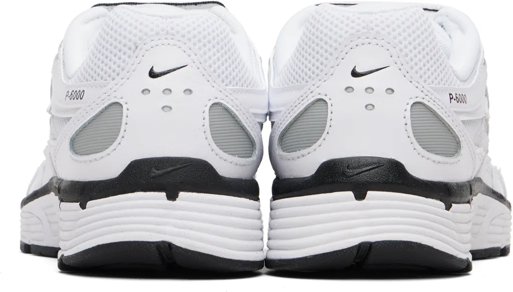 P-6000 Sneakers White Metallic Silver Black